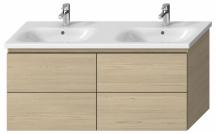 Koupelnová skříňka pod umyvadlo Jika Mio-N 126x44,5x59 cm jasan H40J7184013421