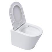 WC se sedátkem softclose závěsné SAT Infinitio bílá mat zadní odpad SATINF010RREXPWM. obr. 4 