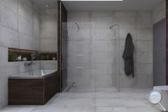 Koupelna Vitra Aspenwood. koupelna-Vitra-Aspenwood-drevo-kamen-se-sprchovym-koutem-a-vanou-002