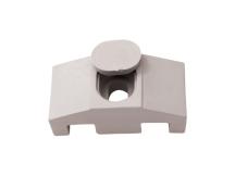 Příchytka k uchycení panelů ke čtyřhranným sloupkům včetně krytky na hlavu šroubu (SUPER) - šedá, PVC