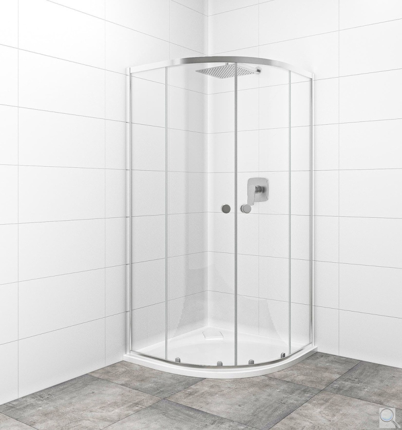 Sprchový kout čtvrtkruh 80x80x185 cm, 90x90x185 cm Multi Basic. Bílé provedení