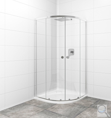 Sprchový kout čtvrtkruh 80x80x185 cm, 90x90x185 cm Multi Basic. Bílé provedení