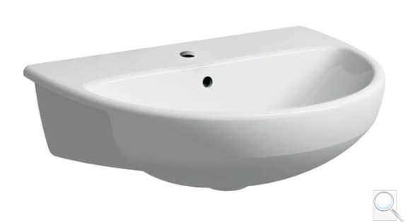 Polozápustné umyvadlo Geberit Selnova 55x44 cm otvor pro baterii uprostřed 500.311.01.7. obr. 1