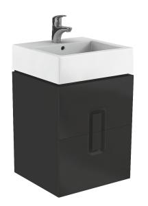 Koupelnová skříňka pod umyvadlo Kolo Twins 50x46x57 cm černá mat 89491000