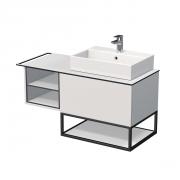 Koupelnová skříňka pod umyvadlo Naturel Oxo 110x58x50 cm bílá mat OXO110P701ZKDLBM (obr. 2)