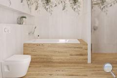 Koupelna Kale Soul. SIKO-koupelna-s-walk-in-kvetinovy-dekor-se-drevem-serie-soul