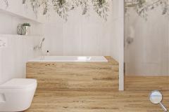 Koupelna Soul - SIKO-koupelna-s-walk-in-kvetinovy-dekor-se-drevem-serie-soul