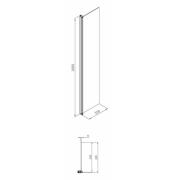 Otočná zástěna 35x200cm SAT Walk-in. Technický nákres 