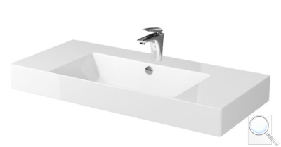 Nábytkové umyvadlo Cersanit Inverto 100x45 cm obdélníkové bílá K671-007. obr. 1