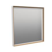 Zrcadlo Naturel Oxo Multi bílá mat/buk. 70 x 70 cm 
