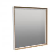 Zrcadlo Naturel Oxo Multi bílá mat/buk (70 x 70 cm)