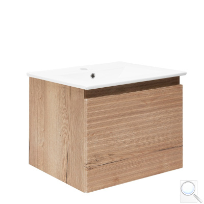 Koupelnová skříňka s umyvadlem Naturel Savona 58x43x44,8 cm dub halifax mat SAVONA60DH. obr. 1
