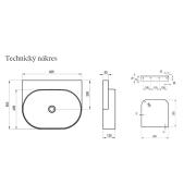 Umyvadlo Ravak Yard 60,5x50 cm s bílou konzolí X000001682. obr. 6