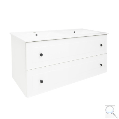 Koupelnová skříňka s dvojumyvadlem Naturel Forli 120x45x46 cm bílá FORLI120BIU. obr. 1