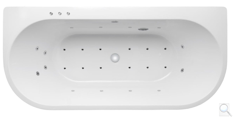 Masážní volně stojící vana SAT 160x75 cm akrylát levá bílá SIKOHMLOLI160L. obr. 1