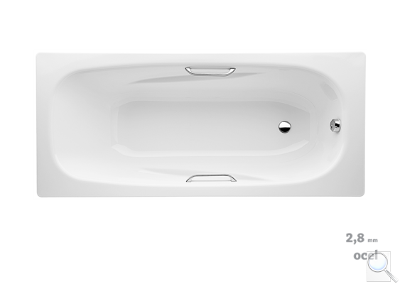 Obdélníková vana Jika Trento smaltovaná ocel. 