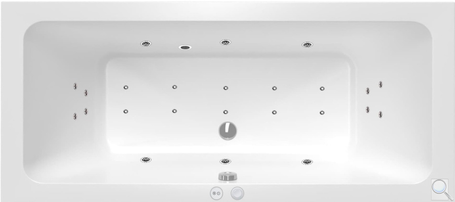 Masážní vana SIKO Nora 180x80 cm MEDIUM akrylát levá i pravá SIKOHMMNO180. obr. 1