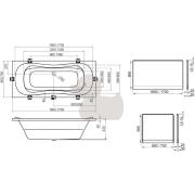 Obdélníková vana Ravak Campanula II 180x80 cm akrylát CB21000000. obr. 4&nbsp;