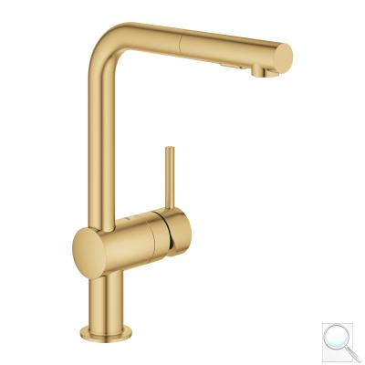 Dřezová baterie Grohe Minta s otočným ramínkem kartáčovaný Cool Sunrise mat 30274GN0 obr. 1