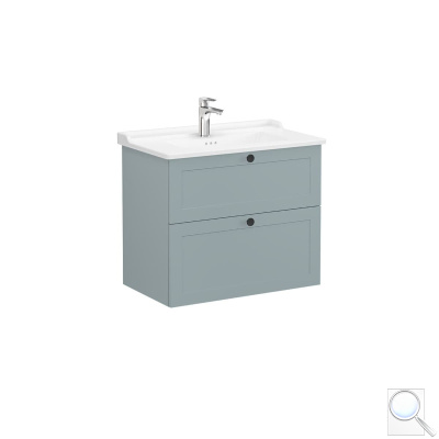 Koupelnová skříňka s umyvadlem Vitra Root 80x67x46 cm zelená mat ROOTC80GINTC. obr. 1