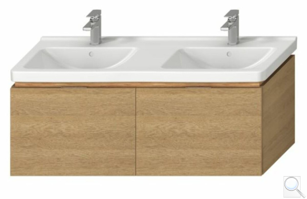 Koupelnová skříňka pod umyvadlo Jika Cubito 128x46,6x48 cm dub H40J4274015191. obr. 1