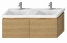 Koupelnová skříňka pod umyvadlo Jika Cubito 128x46,6x48 cm dub H40J4274015191