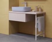 Noha pod desku Naturel Dolce 45x68x3 cm bílá mat NOHAH45BM (obr. 2)