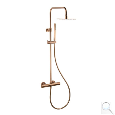 Sprchový systém SAT Aurum s termostatickou baterií broušený rose gold SATSSTKAURBRG. obr. 1