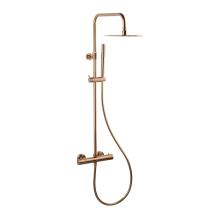 Sprchový systém SAT Aurum s termostatickou baterií broušený rose gold SATSSTKAURBRG