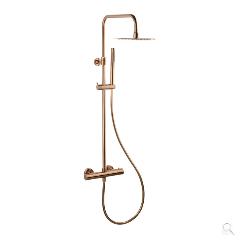 Sprchový systém SAT Aurum s termostatickou baterií broušený rose gold SATSSTKAURBRG. obr. 1