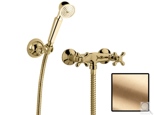 Sprchová baterie Paffoni Ricordi se sprchovým setem 150 mm bronz IR168DBR. 