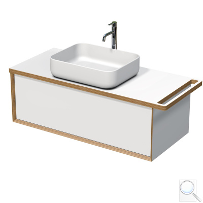 Koupelnová skříňka pod umyvadlo s držákem ručníku Naturel Oxo Multi 118x39x50 cm bílá mat OXOMULTI110KDLP. 