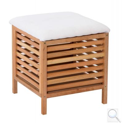 Taburet Naturel Home 45x50x45 cm ořech mat HOMETAB obr. 1