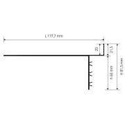 Soklová hliníková lišta Prosupport profile T. obr. 2&nbsp;