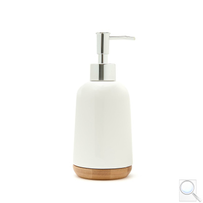 Dávkovač mýdla SAT Ella dřevo/bílá SATDELLA99BI. obr. 1