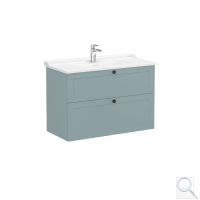 Koupelnová skříňka s umyvadlem Vitra Root 100x67x46 cm zelená mat ROOTC100GINTC. obr. 1