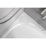 Sprchová vanička čtvrtkruhová SAT Limcc litý mramor. obr. 6&nbsp;
