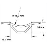 VLN - vanová lišta na obklad. VLN technický nákres&nbsp;