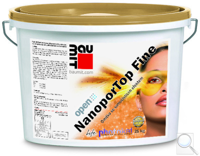 Fasádní omítka NanoporTop Fine Baumit. 