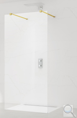 Sprchová zástěna Walk-in 100 cm SAT v barvě profilu zlatá SATBWI100ZAVZ. obr. 1