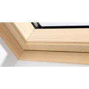 GLL 1064 B - Velux střešní okno se spodním ovládáním klikou (Dřevo s čirým lakem)