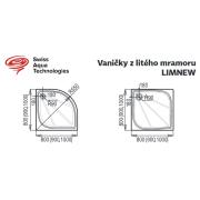 Umyvadlo Ravak Yard 400 keramické bílé bez otvoru XJX01040000. technický nákres&nbsp;