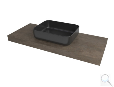 Deska pod umyvadlo Naturel Dolce 143,5x8x50 cm Beton Chicago tmavě šedá mat DO14050BCS. obr. 1