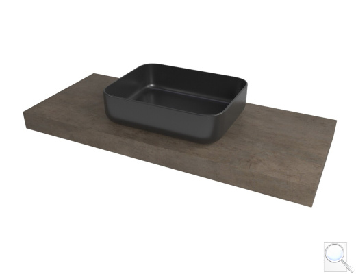 Deska pod umyvadlo Naturel Dolce 143,5x8x50 cm Beton Chicago tmavě šedá mat DO14050BCS. obr. 1