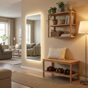 Lavice Naturel Home 78x47x37 cm ořech mat HOMELAV. &nbsp;(2)