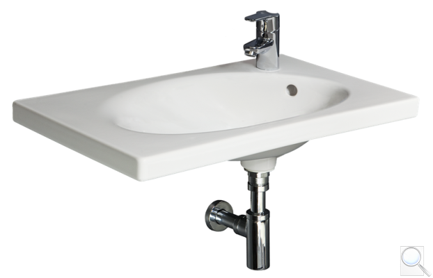 Nábytkové umyvadlo Jika Tigo 65x38,5 cm otvor pro baterii vpravo H8122160001061. 65 x 38,5 cm