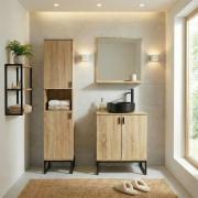 Vysoká skříňka Ceramia Easy 39x185x36 cm světlý dub lesk EASYREGO. &nbsp;(6)