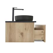 Koupelnová skříňka s keramickým umyvadlem a technickým kamenem SAT B-Way 79x30x45 cm dub BWAY80OAKTKUB. obr. 5&nbsp;