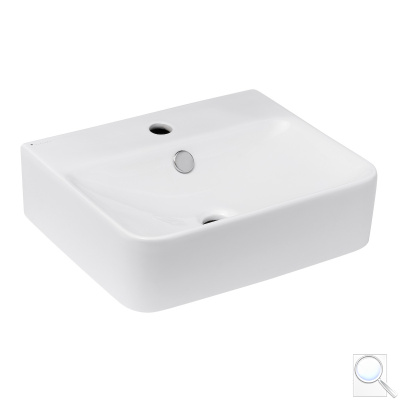 Umývátko Glacera Bigio 44x36 cm otvor pro baterii uprostřed BG4638. 