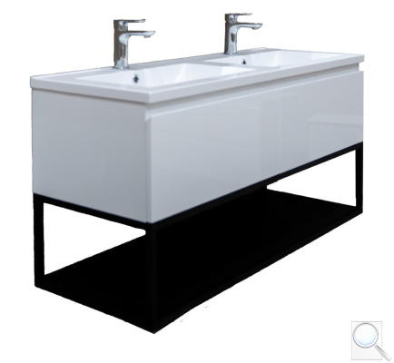 Koupelnová skříňka s dvojumyvadlem SAT B-Way bílá lesk BWAY120WU. obr. 1